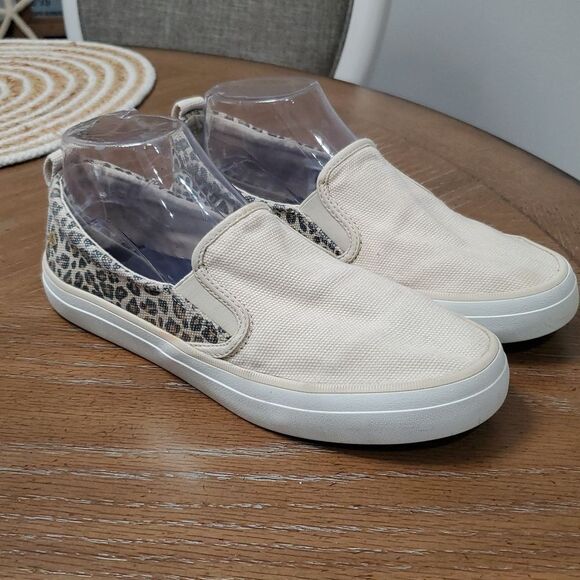 Sperry’s Top Siders Cheetah Print Canvas Womans Loafers, Size 8.5 - Picture 2 of 10